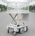 Electric Motorcycle Scissor Lift Table with One Cylinder & Wire Fence