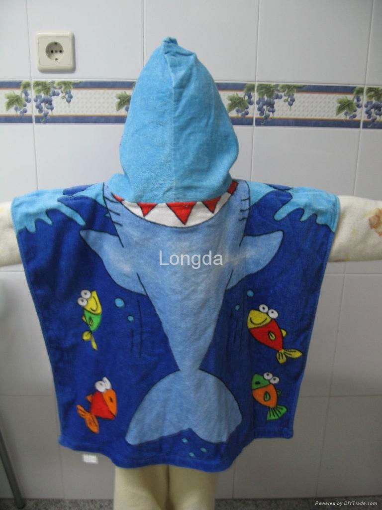 Cotton Printed Kids Hooded Towel 2