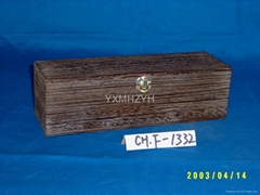 Paulownia wood box with burned