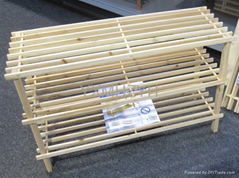 wooden shoe rack