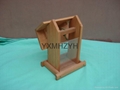 wooden bird feeder with folding