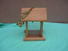 wooden bird feeder