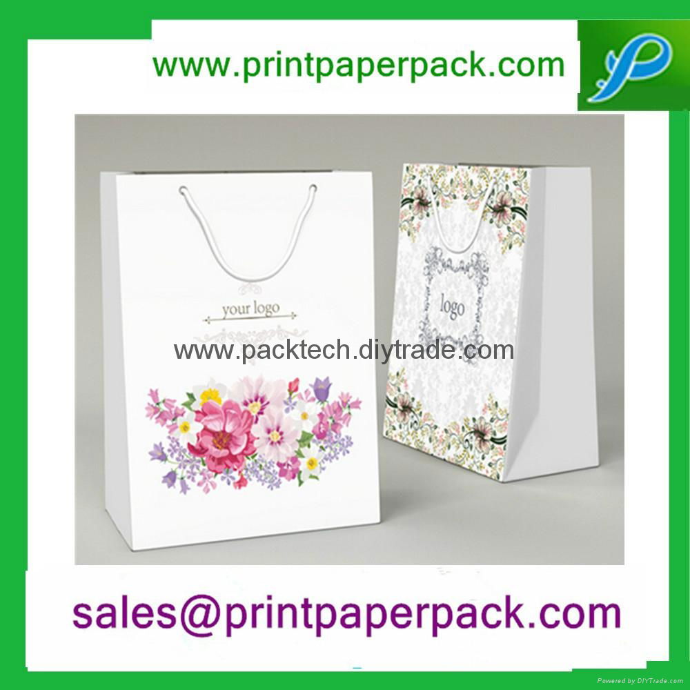 Color Printed Cosmetic Jewelry Fashion Handbag Paper Shopping Gift Bag 5