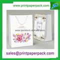 Color Printed Cosmetic Jewelry Fashion Handbag Paper Shopping Gift Bag