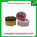 Round Hat Printed Paper Jewelry gift Box with Ribbon