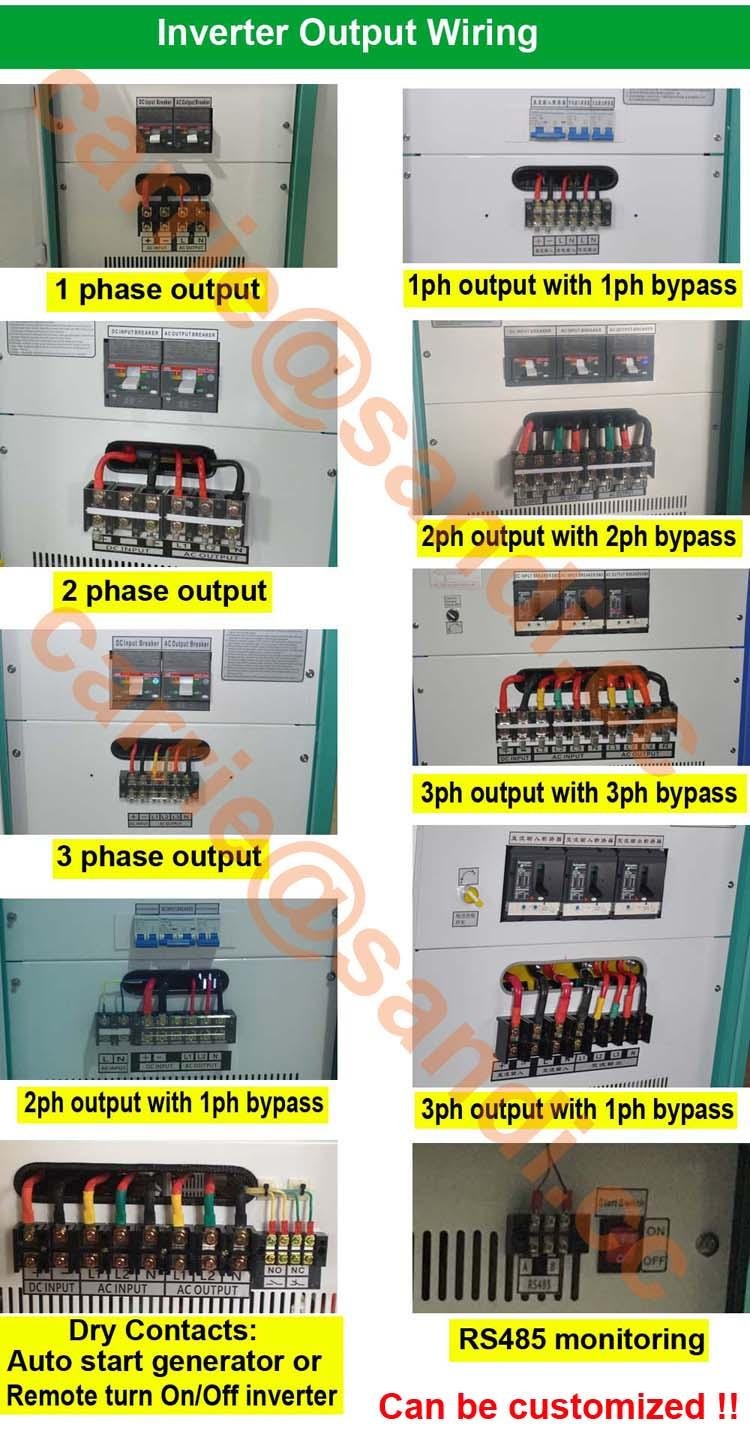 15kw 25kw 30kw off grid inverter with AC bypass and AC charger 4