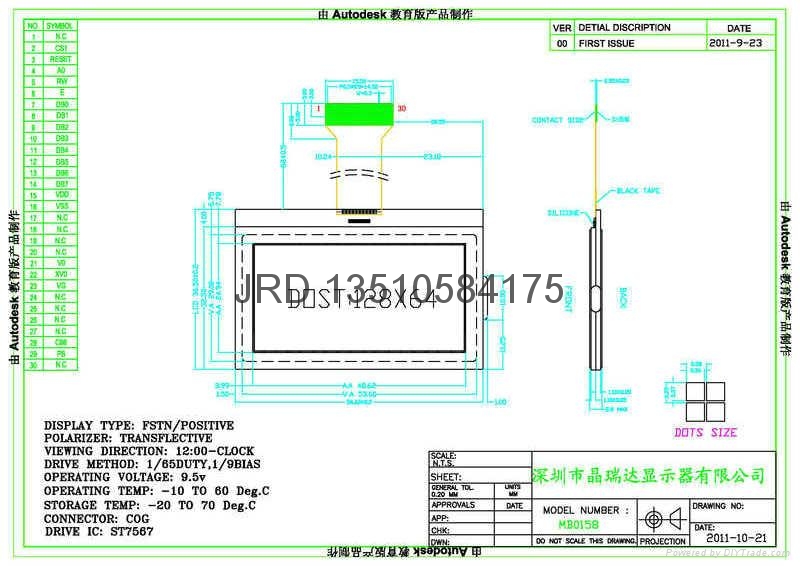 物联网点阵LCD模组，POS机显示屏 3