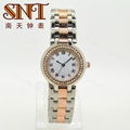 Luxury quartz watch alloy watch with stones on case 3