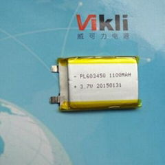 Lithium Polymer Battery 3.7V 603450-1100mah