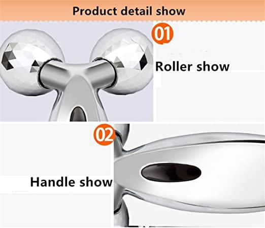 3D Roller Face Massager, Facial Care Massager Roller Firming Beauty Massage Body 3