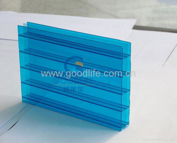 Polycarbonate Lake-blue Triple wall sheet  2