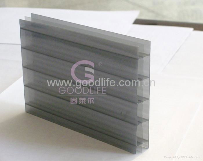 Grey color Polycarbonate Triple-wall sheet 