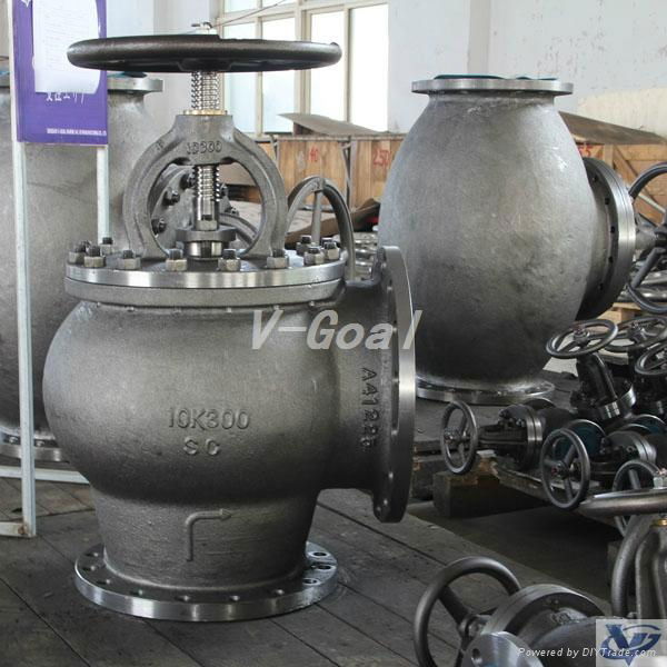 JIS Marine valve Cast Steel Globe Angle valve