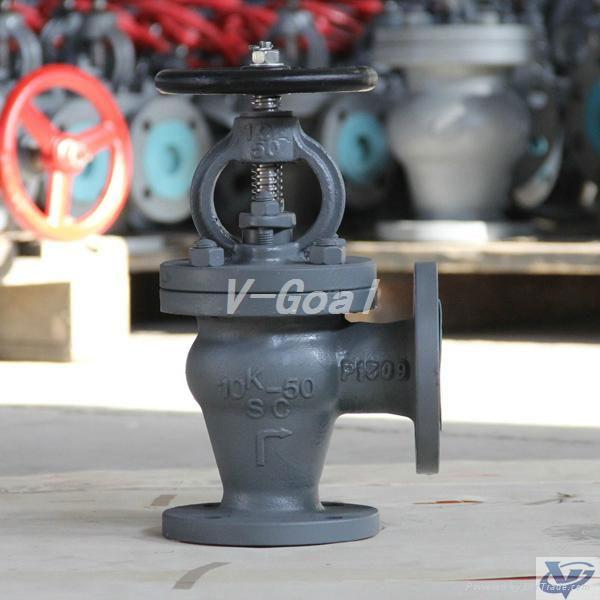 JIS Marine valve Cast Steel Globe Angle valve 5