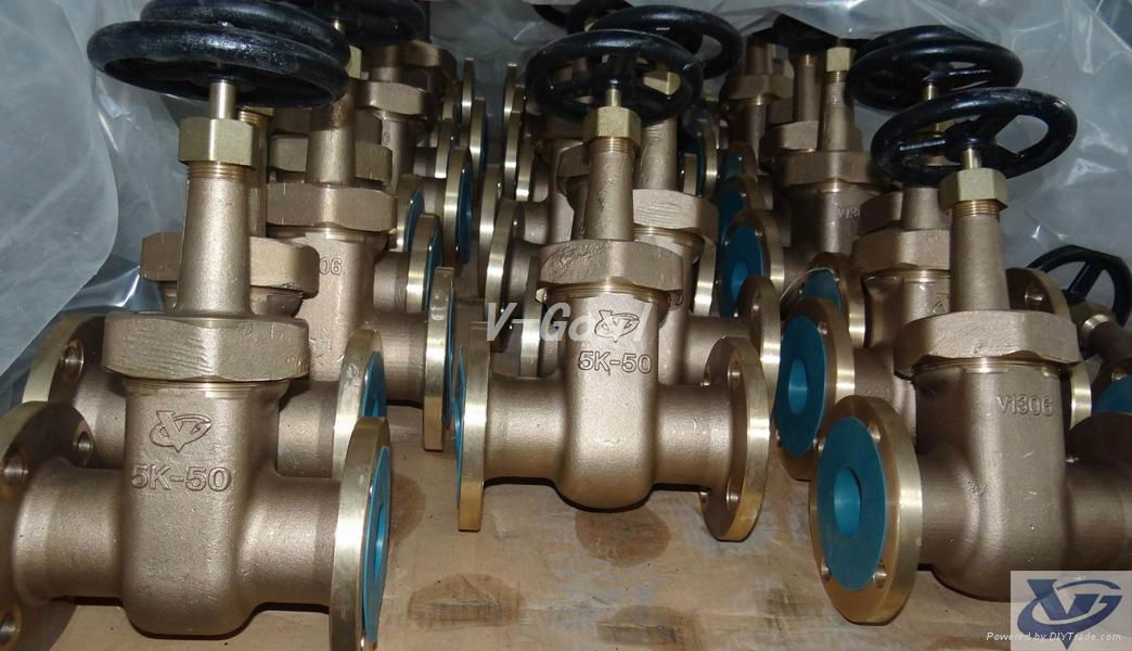 Marine Bronze Rising Stem Type Gate Valves 5k 10k 3