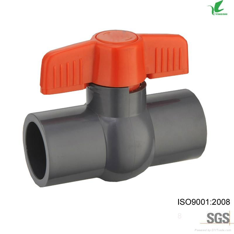 plastic pvc upvc compact ball valve