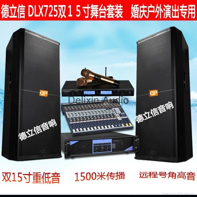 Dual 15" Powerful Loudspeaker PA Speaker PRO Audio (SRX725) 4