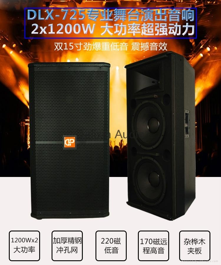 Dual 15" Powerful Loudspeaker PA Speaker PRO Audio (SRX725) 5