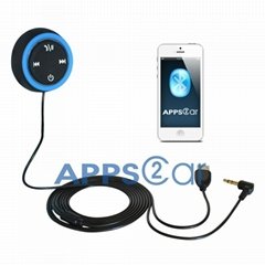 APPS2CAR Bluetooth 4.0 Hands-Free Car Kit for Cars with 3.5mm Aux Input Jack 