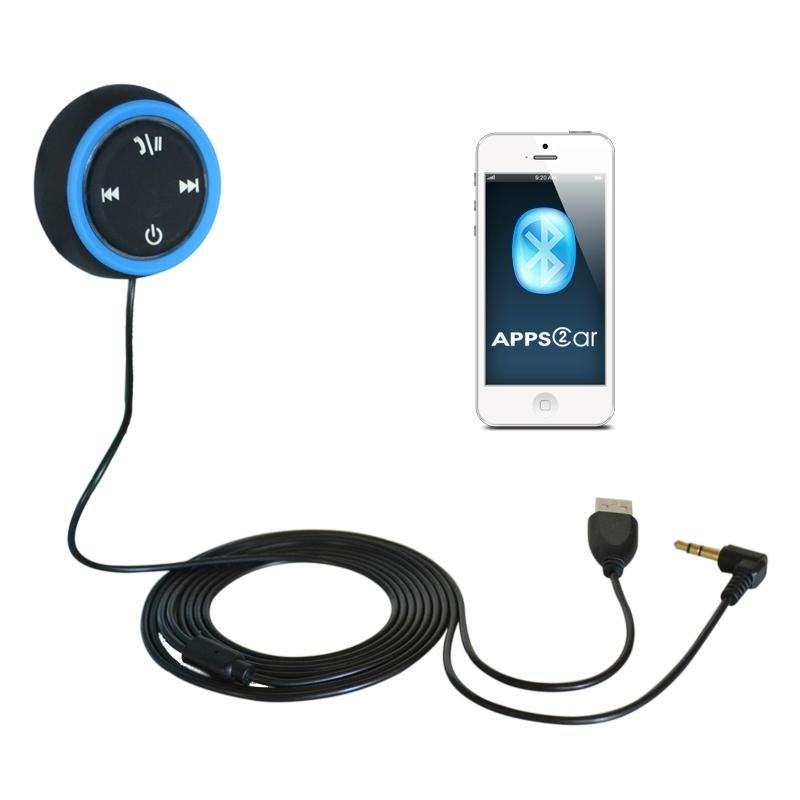 APPS2CAR Bluetooth Car HandsFree Kit for iPhone iPod BlackBerry Smartphones
