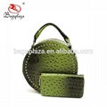 Guangzhou manufacturer custom beaded ostrich women bag handbag designer round ba 1