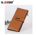 Latest ladies purse wallets genuine leather women wallet chain front pocket priv