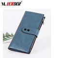 Latest ladies purse wallets genuine leather women wallet chain front pocket priv