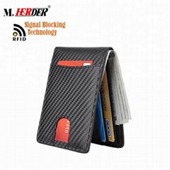 Fashion designer wholesale China Manufacturer carbon fibre wallet