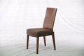Walnut Solid Wood & Fabric Dining Chair (Dining Room)