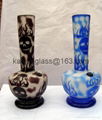 Skull sandblasted soft glass water bongs 2