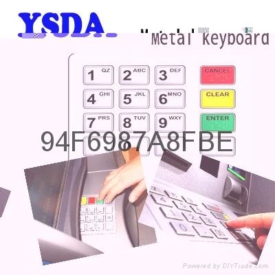 R   ed metal numeric keypad keyboard for ATM machine 3