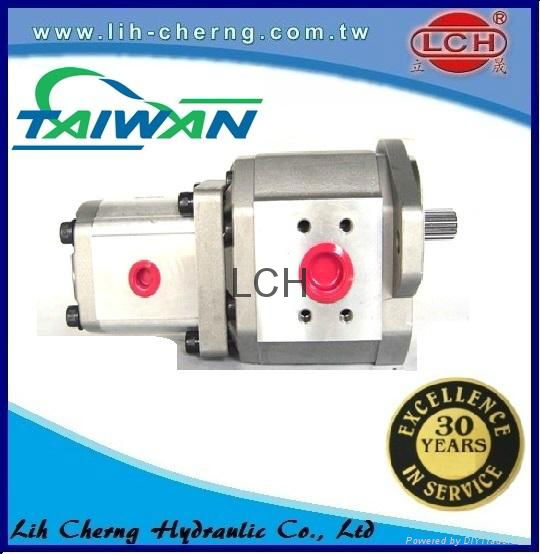 group 4+3 gear pumps hydraulic pump Tandem Gear Pump 2