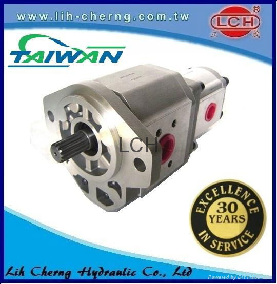 group 4+3 gear pumps hydraulic pump Tandem Gear Pump 3