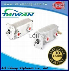 double gear pump tandem gear pumps Hydraulic gear pump