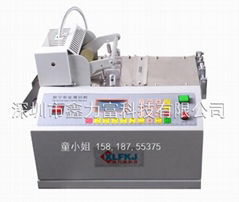 Elastic webbing strip cutting machine