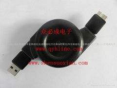 MICRO USB3.0伸縮數據線