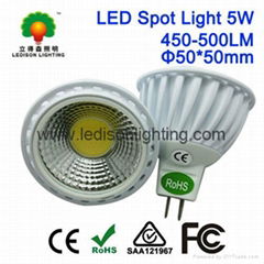 CE SAA UL Listed 12V COB LED Spot Lights 5W 450-500LM