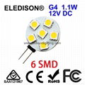 12V 24V AC DC LED G4 Light Bulb 1.1W Diameter 25mm