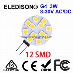 12V AC 24V DC G4 LED Light Bulb 2W Diameter 30mm