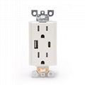 BOSSLYN UL Type C & Type A 4.8A 5V USB Outlets 15A Tamper Resistant Receptacle