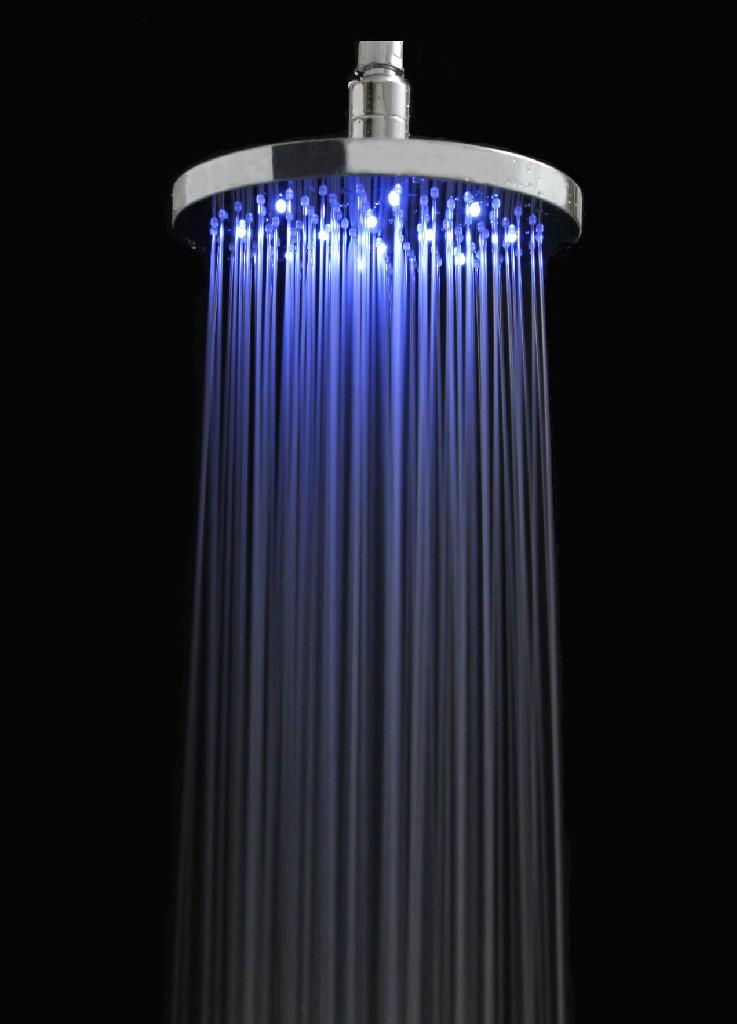 LED塑料頂噴 七彩噴頭 七彩頂噴 淋浴頂噴