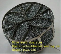 Wire mesh demister