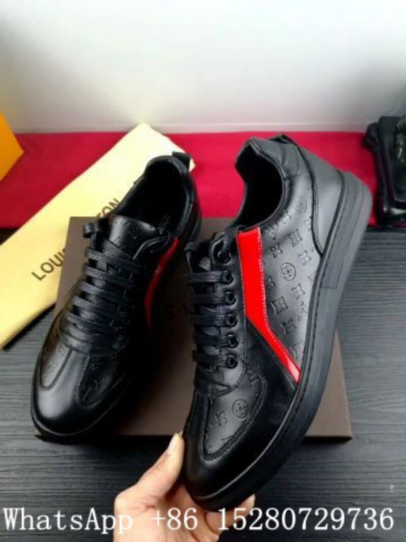 Louis Vuitton Supreme X casual shoes LV Low Top leather Men shoes Supreme shoes - LV Men shoes ...