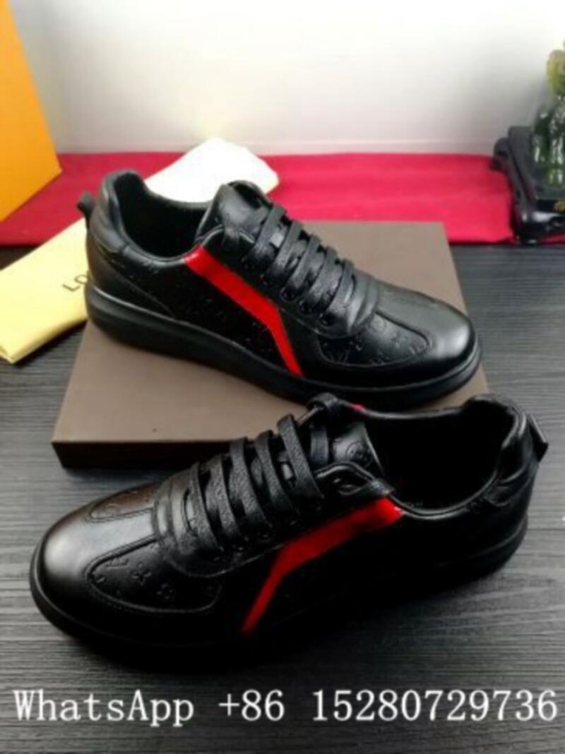 Louis Vuitton Supreme X casual shoes LV Low Top leather Men shoes Supreme shoes - LV Men shoes ...