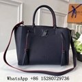 Newest Louis Vuitton LV LOCKMETO Handbag LV shoulder bag Leather handbag Black - LV Women bags ...