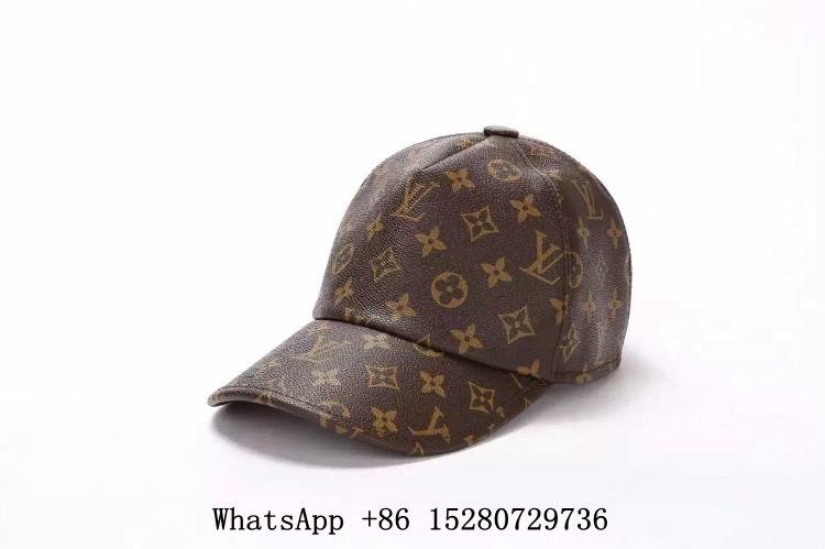 Louis Vuitton Snapback caps LV Monogram Jean Caps LV Leather Snapback hat Black - LV snapback ...