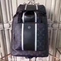               Damier Graphite Canvas Cowhide  leather Men backpack     ags 7