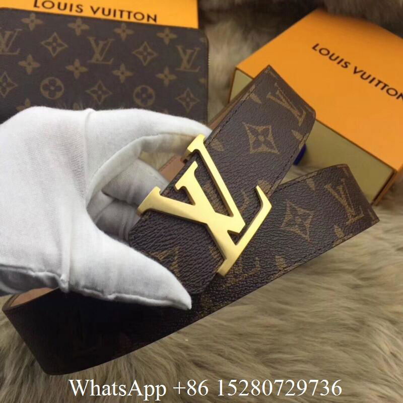 Louis Vuitton Black Damier Graphite Initiales Belts LV Monogram Gold Buckle belt - LV belts ...