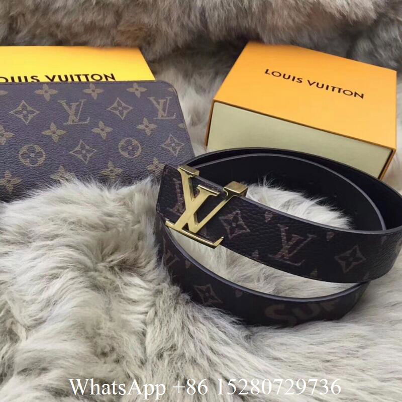 Louis Vuitton Black Damier Graphite Initiales Belts LV Monogram Gold Buckle belt - LV belts ...