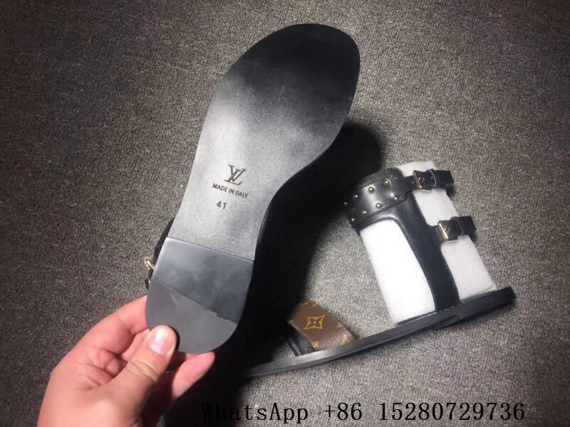 Louis Vuitton Nomad Sandal women luxury leather Flip Flops Shoes LV Gladiator - LV Nomad sandal ...